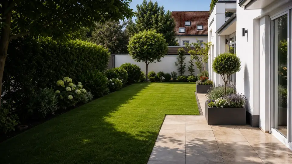 Rasenpflege München mit gepflegter Grünfläche